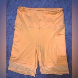 Velocity Orange Bike Shorts Lightweight Athletic Wear
